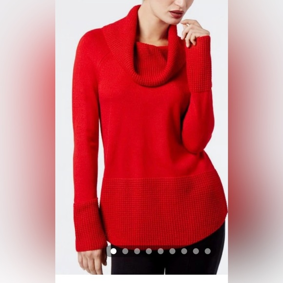 Cyrus Red Cowl‎ Neck Sweater - Picture 1 of 5